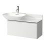 Laufen Base Gloss White 770mm Vanity Unit with 1 Drawer & Anodised Aluminium Handle