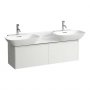 Laufen Base Gloss White 1200mm Vanity Unit with 2 Drawers & Anodised Aluminium Handle