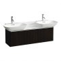 Laufen Base Dark Elm 1200mm Vanity Unit with 2 Drawers & Anodised Aluminium Handle