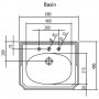 Silverdale Balasani 600mm Basin - Old English White