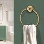 Smedbo Home Brushed Brass Towel Ring