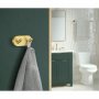 Smedbo Home Brushed Brass Double Towel Hook