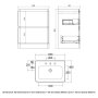 RAK Resort 650mm Floor Standing Basin Unit - Matt Grey