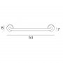 Inda Hotellerie 530mm Grab Bar - Chrome