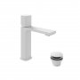 Vado Cameo Leverless Mono Basin Mixer for Low Pressure System with Waste - Matt White