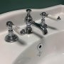Silverdale Berkeley 3 Tap Hole Basin Mixer with Pop-Up Waste - Chrome