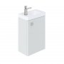 Vado Cameo 400mm Wall Hung Cloakroom Unit with Reversable Door - Arctic White