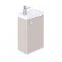 Vado Cameo 400mm Wall Hung Cloakroom Unit with Reversable Door - Pink Clay