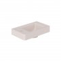 Vado Cameo 400mm Mineral Cast Basin with Left Tap Hole - Pink Clay