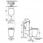 Ideal Standard Concept Freedom Raised Height Back to Wall Toilet