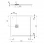 Ideal Standard Ultra Flat S+ 900 x 900mm Sand Square Shower Tray