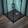 Ideal Standard Ultra Flat S+ 900 x 900mm Black Square Shower Tray