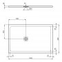 Ideal Standard Ultra Flat S+ 1400 x 900mm Grey Rectangular Shower Tray