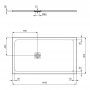 Ideal Standard Ultra Flat S+ 1400 x 800mm Black Rectangular Shower Tray