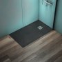 Ideal Standard Ultra Flat S+ 1200 x 700mm Black Rectangular Shower Tray