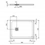Ideal Standard Ultra Flat S+ 900 x 700mm Sand Rectangular Shower Tray
