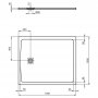 Ideal Standard Ultra Flat S+ 1200 x 1000mm Grey Rectangular Shower Tray