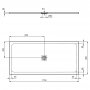 Ideal Standard Ultra Flat S+ 1700 x 800mm Grey Rectangular Shower Tray