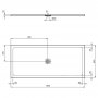 Ideal Standard Ultra Flat S+ 1800 x 800mm Black Rectangular Shower Tray