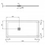 Ideal Standard Ultra Flat S+ 1400 x 700mm Black Rectangular Shower Tray
