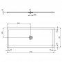Ideal Standard Ultra Flat S+ 1700 x 700mm Grey Rectangular Shower Tray