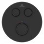 Ideal Standard Ceratherm Navigo Built-In Thermostatic 2 Outlet Round Shower Mixer - Silk Black