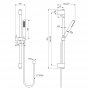 Ideal Standard Idealrain Shower Kit with Single Function Handspray, 600mm Rail and Hose - Silk Black