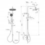 Ideal Standard Ceraflow T25+ Shower Diverter System with 2 Function Showerhead and 2 Function Handspray - Chrome