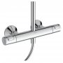 Ideal Standard Ceratherm T25+ Thermostatic Shower System with 2 Function Showerhead 2 Function Handspray and Hose - Chrome