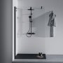 Ideal Standard Ceratherm T25+ Thermostatic Shower System with 2 Function Showerhead 2 Function Handspray and Hose  - Silk Black