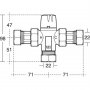 Ideal Standard 22mm Thermostatic Mixing Valve (Under Bath)