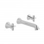 Vado Arrondi Wall Mounted Basin Mixer Tap with Cross Handles