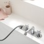 Vado Arrondi Thermostatic Bath Shower Mixer Tap with Cross Handles