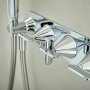 Vado Tablet Arrondi 3 Outlet, 3 Handle Concealed Thermostatic Valve with All Flow for Showering, Integrated Outlet and Handset