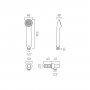 Vado Arrondi Single Function Mini Shower Kit with Integrated Outlet