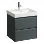 Laufen Meda 550mm 2 Drawer Vanity Unit - Traffic Grey