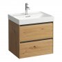 Laufen Meda 600mm 2 Drawer Vanity Unit - Wild Oak