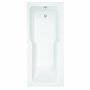 Fortitude Square 1500x750mm Single Ended Shower Bath - White
