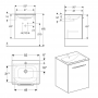 Geberit Selnova 550mm Vanity Unit & Basin - Lava