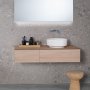 Geberit VariForm 1200mm Two Drawer Cabinet for Lay-On Basin - Oak