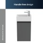 Ideal Standard Eurovit+ 35cm Guest Basin Unit with 1 Door - Mid Grey