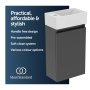 Ideal Standard Eurovit+ 35cm Guest Basin Unit with 1 Door - Mid Grey