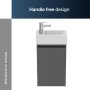 Ideal Standard Eurovit+ 35cm Guest Basin Unit with 1 Door - Mid Grey