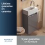 Ideal Standard Eurovit+ 35cm Guest Basin Unit with 1 Door - Mid Grey