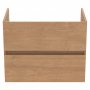 Ideal Standard Eurovit+ 70cm Wall Mounted Vanity Unit with 2 Drawers - Natural Oak