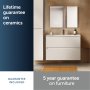 Ideal Standard Eurovit+ 80cm Wall Mounted Vanity Unit with 2 Drawers - Gloss White
