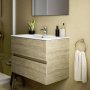 Ideal Standard Eurovit+ 70cm Wall Mounted Vanity Unit with 2 Drawers - Natural Oak