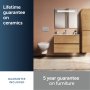 Ideal Standard Eurovit+ 80cm Wall Mounted Vanity Unit with 2 Drawers - Natural Oak