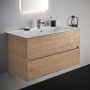 Ideal Standard Eurovit+ 100cm Wall Mounted Vanity Unit with 2 Drawers - Natural Oak