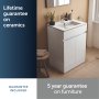 Ideal Standard Eurovit+ 60cm Floor Standing Vanity Unit with 2 Doors - Gloss White
